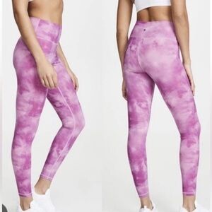 Spiritual Gangster High Rise Tie Dye Leggings Sunset Dye Pink Print Size Large